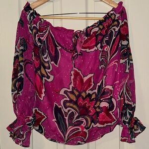NWT Trina Turk off the shoulder blouse